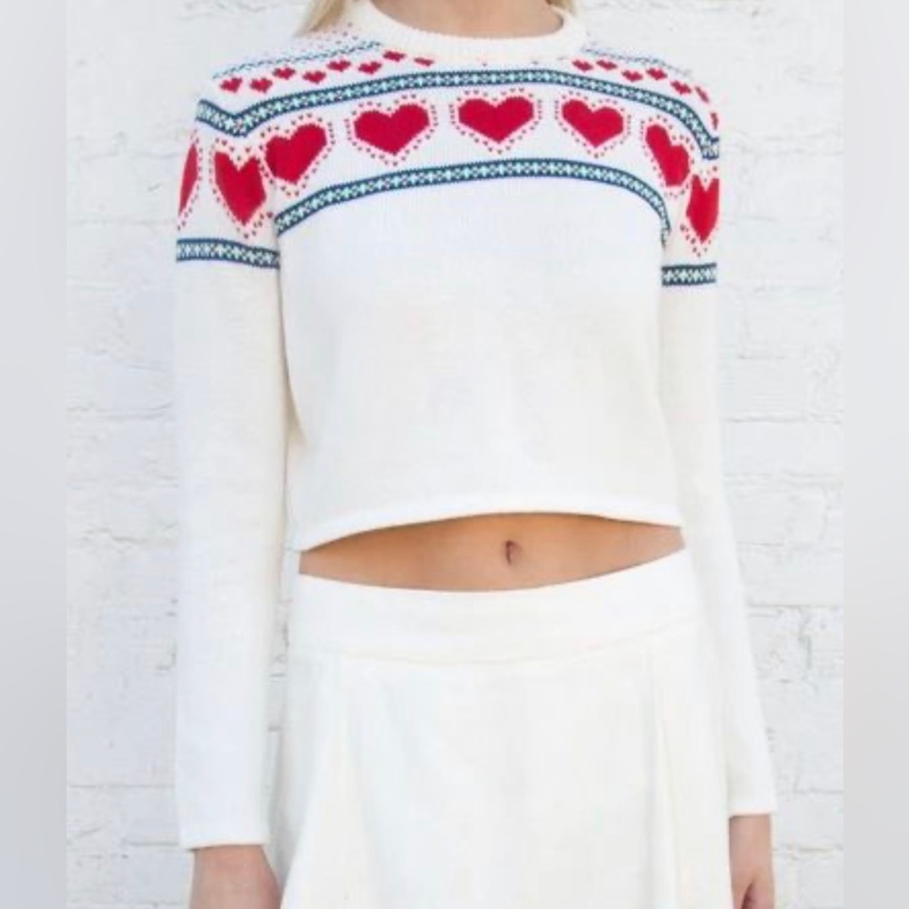 Brandy Melville Francesca hearts sweater